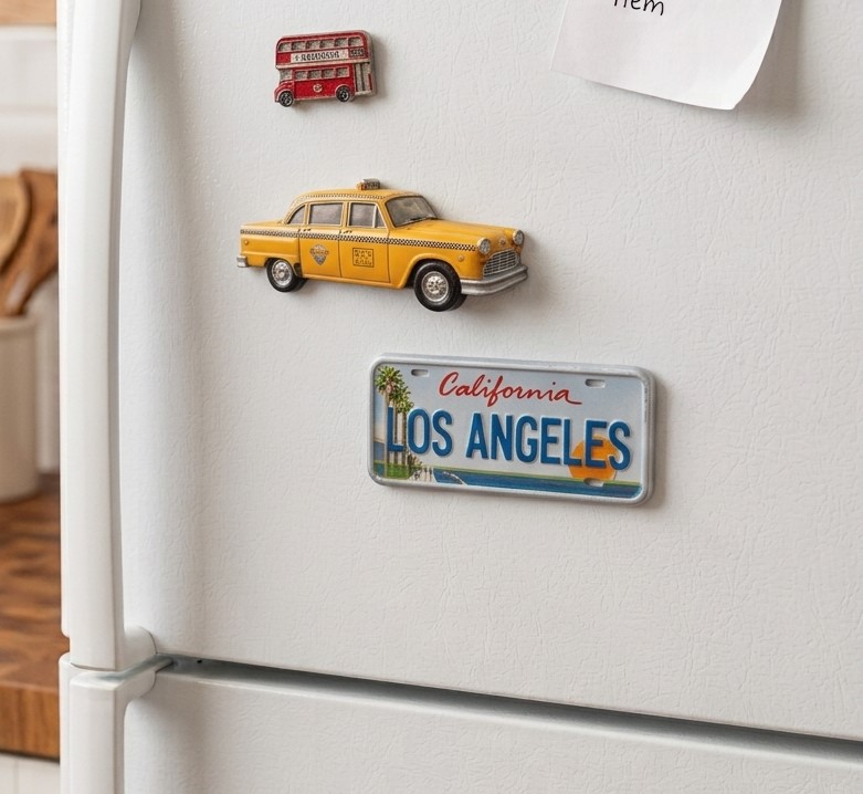 Los Angeles Number Plate - Relief Texture