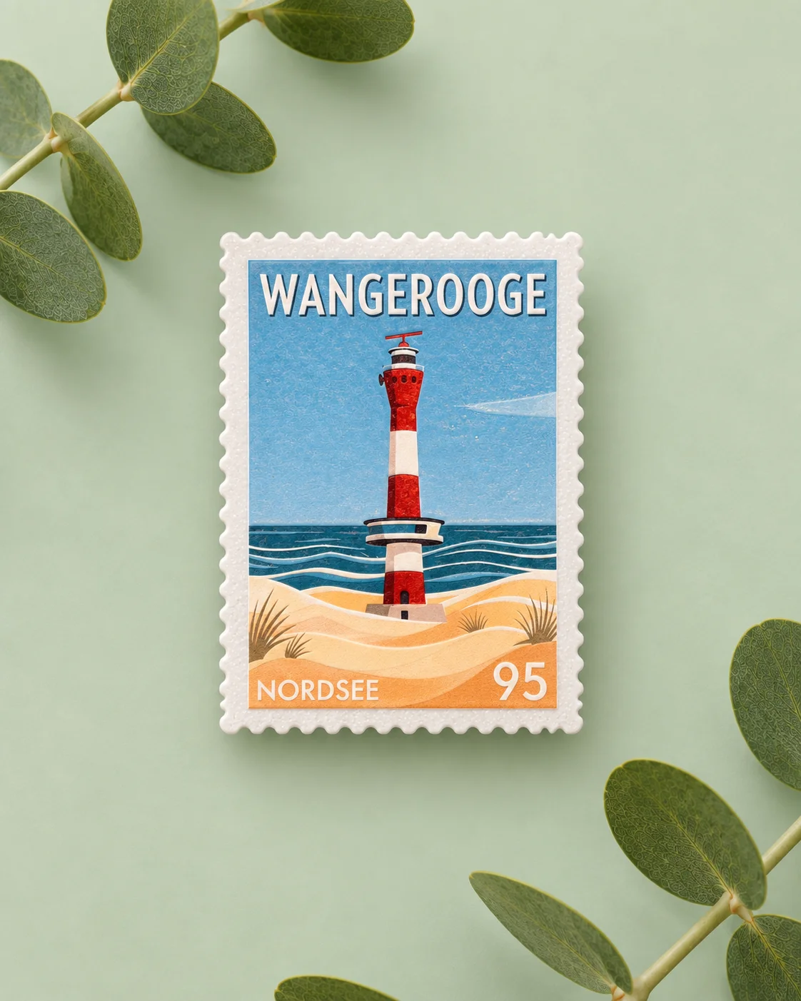 Nordsee Leuchtturm auf Wangerooge - Magnet