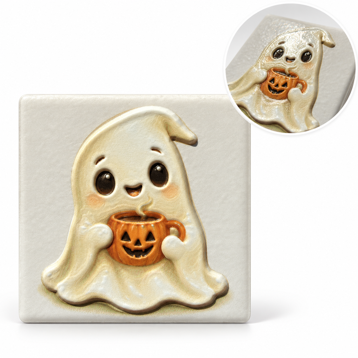Spooky Mini - Ghost with Coffee